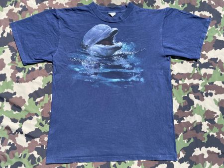 Vintage 90s T-Shirt Dolphin WWF Sz L