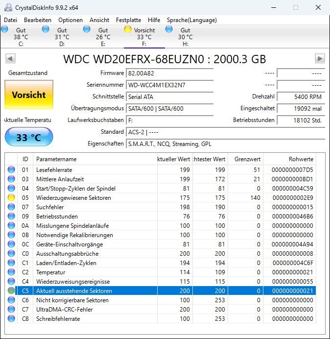 Disques durs: 2 x WD Red NASware 3.0 2tb – D'occasion à Dietikon par Luci59 3