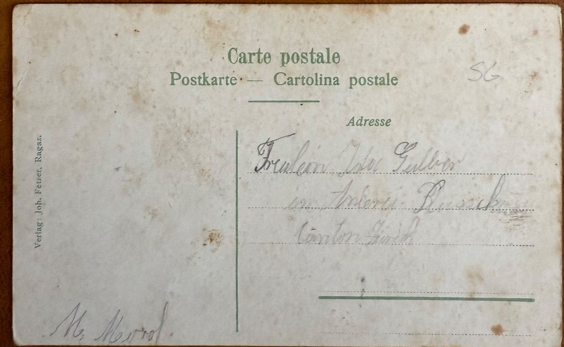 Cartoline postali: AK:  PFÄFERS - Hôtel Bad – Usato da Lutry venduto da Ediego 1