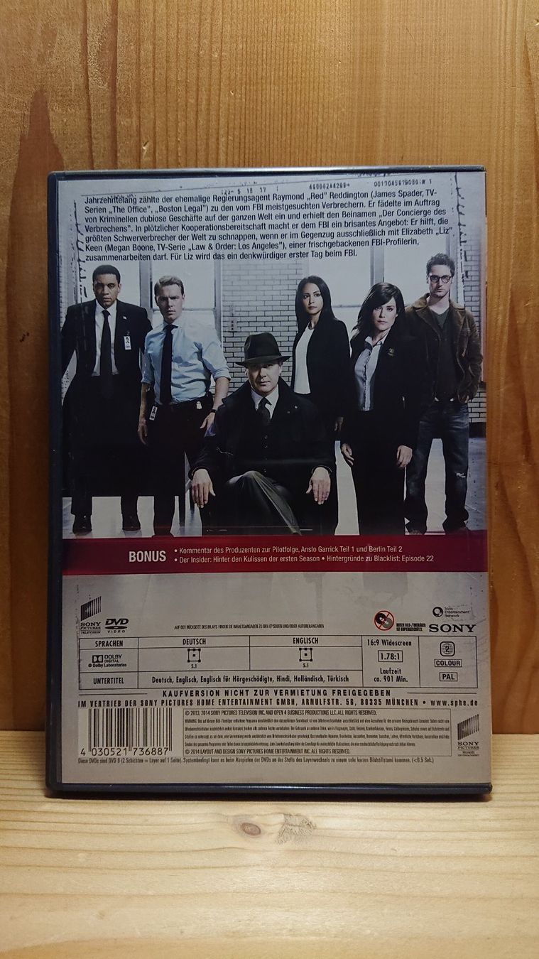 Tutti i DVDs: THE BLACKLIST Staffel 1 auf DVD – Usato da Wilderswil venduto da Exebub 1