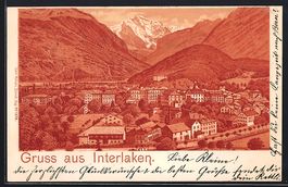 AK Interlaken, Panorama, 1899