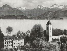 Meggen LU Frauenheim Gottlieben Kirche ca.1960 sehr gut erha