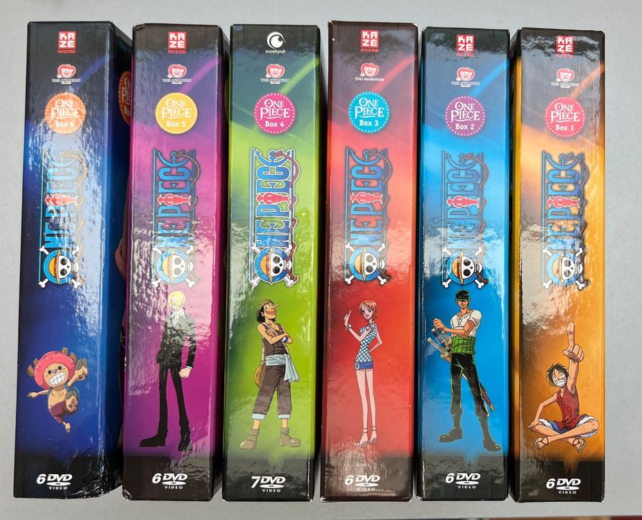 One Piece DVD Boxen 1 - 6 (Ep. 1 - 195) (Neu (gemäss Beschreibung)) in ...