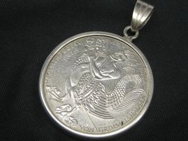 Anhänger Silber Münze Christoph von Grimmelshausen 1976