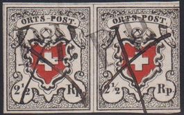 TOP ORTSPOST Paar mit Kreuzeinfassung, T 3&4, P.P und Tinte+