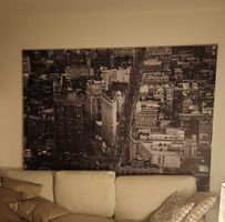 Schwarz-weißes Bild von New York City. Maße: 140 x 200 cm