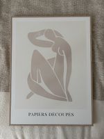 Bild mit Poster Papiers Découpés schlicht Holzoptik