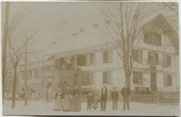 LANDWIRTSCHAFT/BAUERNFAMILIE 1910 im Winter