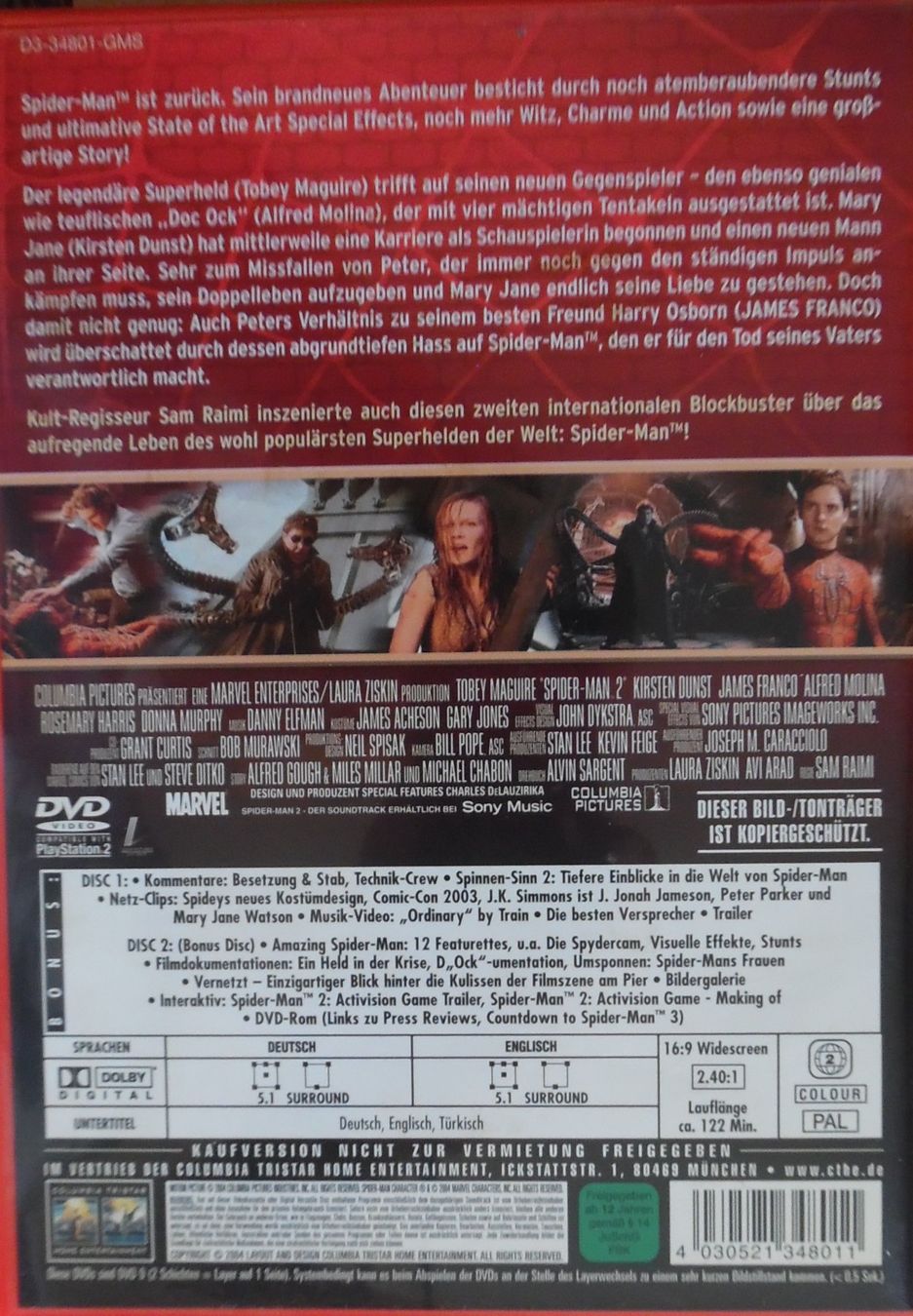 Tutti i DVDs: Spider-man 2 – Usato da Bellinzona venduto da Luna093 2