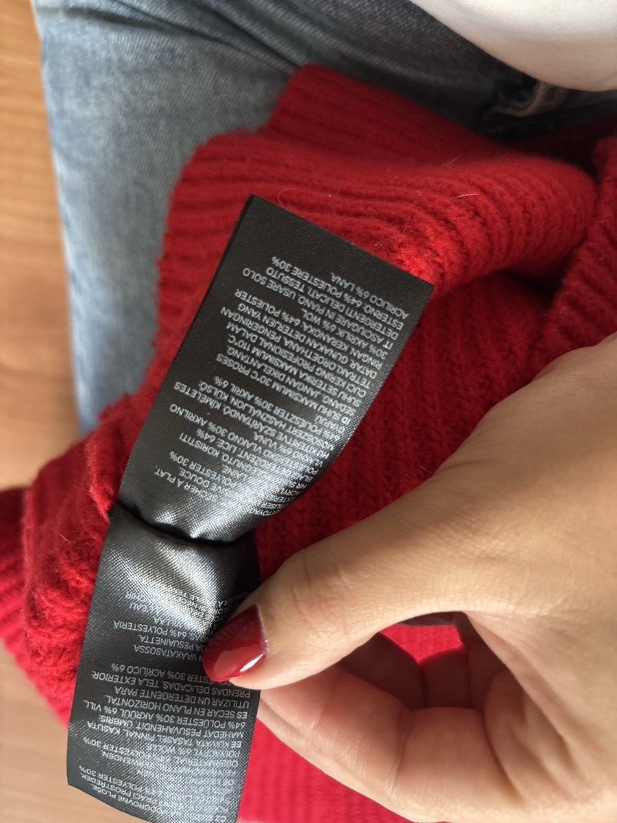 H&M Maglioni & Felpe: H&M Strickpullover Rot V-neck – Usato da Minusio venduto da giiaadaaa 5