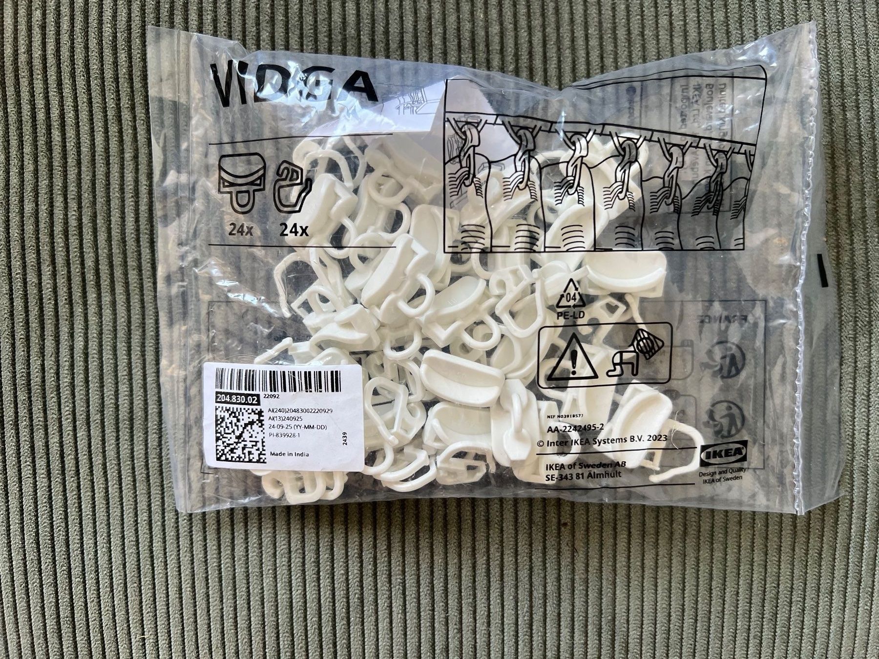 Ikea Sonstiges für Haushalt & Wohnen: Vorhangleiter VIDGA 24x – Neu und originalverpackt aus Zürich von lisitsyna