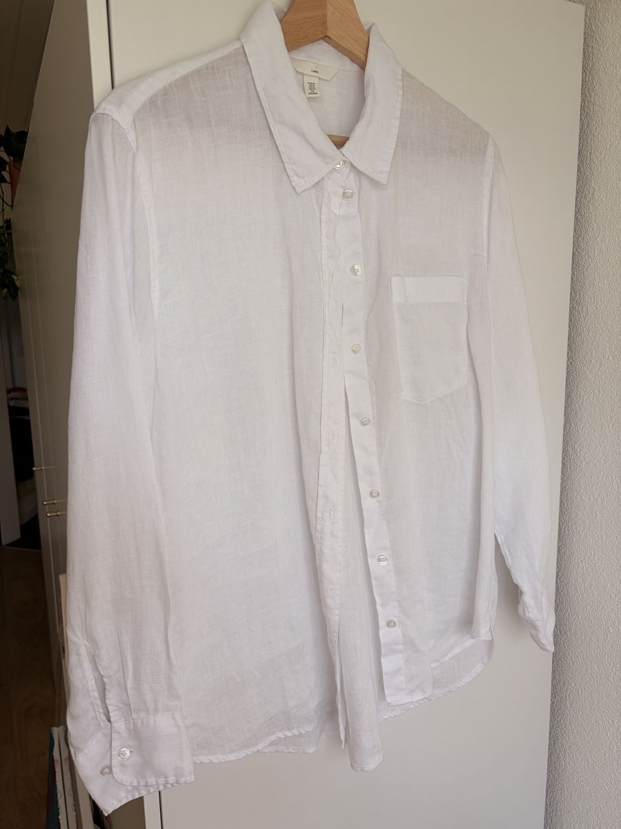 H&M Camicette: Leinenbluse Weiss, Gr. M/38 – Nuovo (secondo la descrizione) da Sursee venduto da van.jan 1