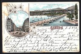 Litho Genève, Panorama et le Mont-Blanc