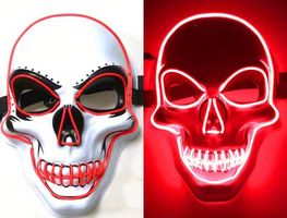 Cosmask Skelett Halloween Neon Maske Led Maske 3 Licht modus