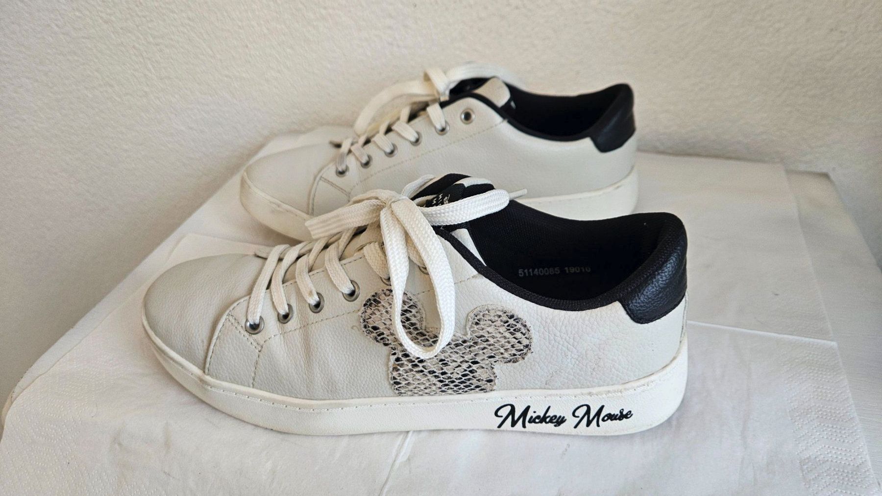 Scarpe da uomo: Mickey Mouse Schuhe, Gr. 38, Weiss/Schwarz – Usato da Gossau ZH venduto da Goes05 5