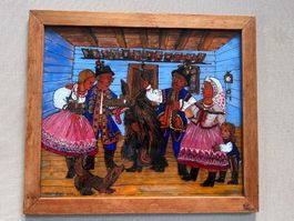 L. Marschalko Bild auf Glas