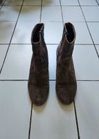 Damen Stiefeletten grau-braun Wildleder, Globus Studio, 38