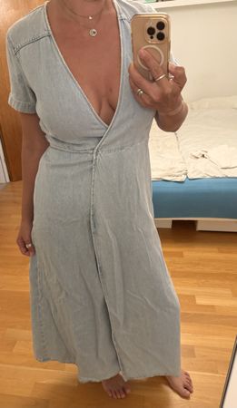Luftiges Jeanskleid Wickelkleid Zara ideal für den Sommer