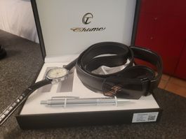Set Uhr Gütel und Kugelschreiber von Chtime neu