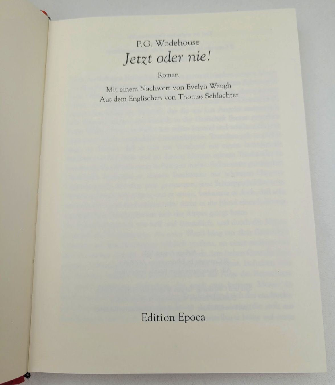Libri: P.G. Wodehouse: Jetzt oder nie – Usato da Oberuzwil venduto da rtr_wp6m 2