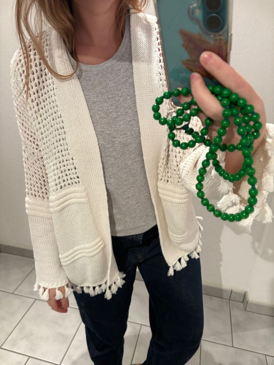 Mango Jacken: Weisser Boho-Cardigan Mango – Neu (gemäss Beschreibung) aus Bonstetten von Moma10 2