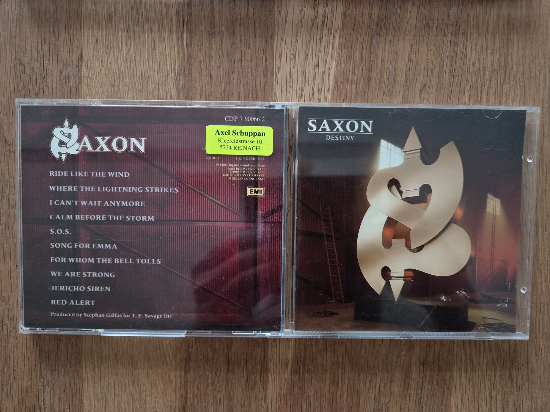 CDs: CD Saxon - Destiny, 1988 – D'occasion à Nebikon par Harley-Davidson01