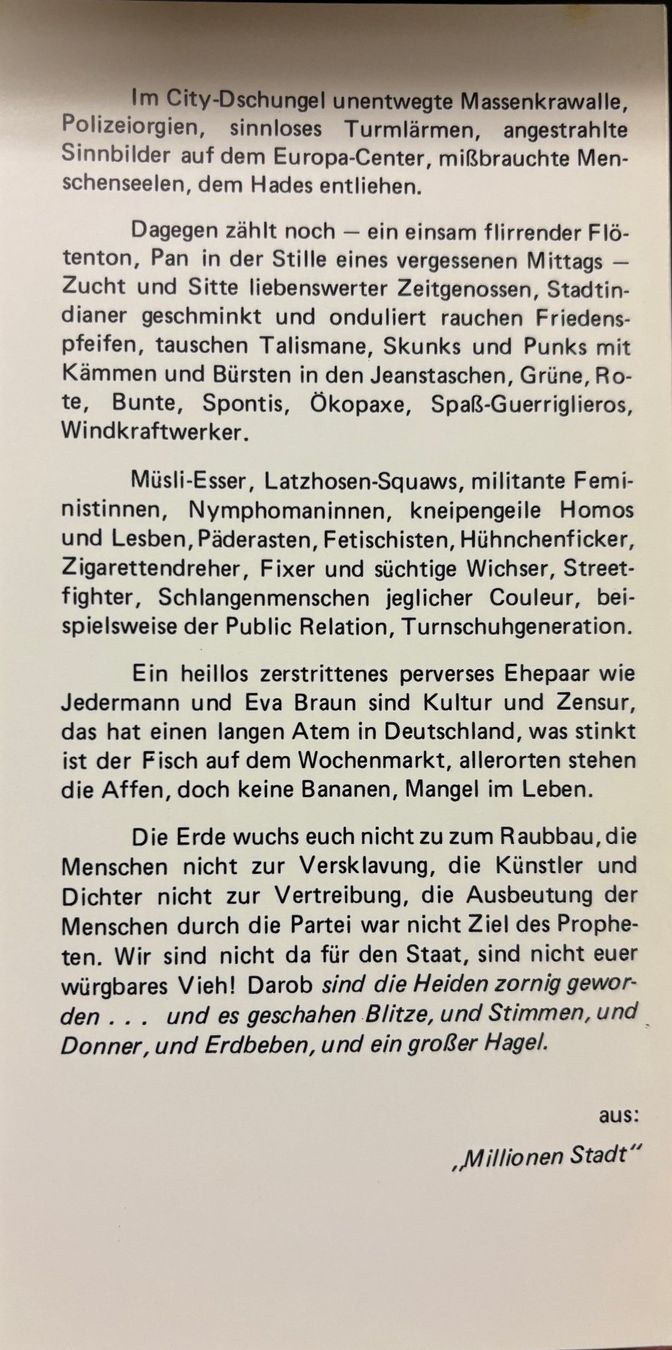 Livres: Stephan Peter Martin, Millionen Stadt – Neuf (Voir description) à Sarnen par Livres 2
