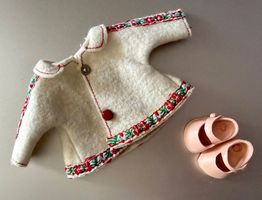 Scarpe e cappotto per bambola Ginny anni '60