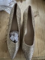 Escarpins dorés à paillettes, Taille 40 neuve
