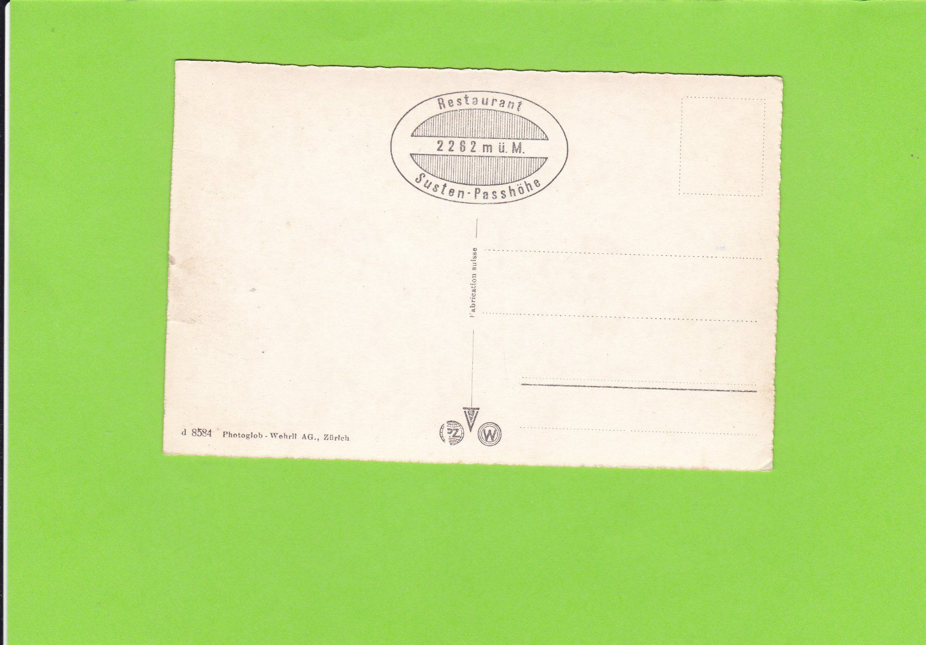 Cartoline postali: Sustenstrasse-Parkplatz-Oldtimer – Usato da St. Peterzell venduto da neckertal 1
