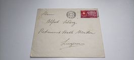 Alter Briefumschlag 1939 mit Helvetia Marke