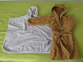 Kinder Bademantel und Badeponcho, GOTS zertifiziert 