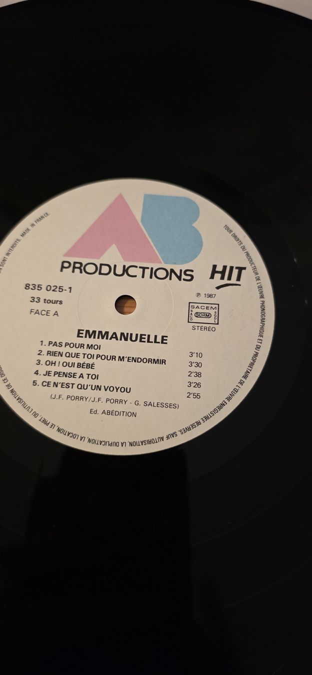 Vinyles: Emmanuelle  1987 Vg+ – D'occasion à Yvonand par RF-VINYL 4