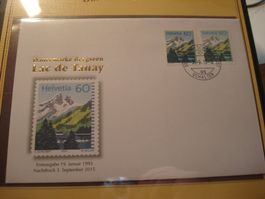 Abart Lac de Tannay, FDC Nachdruck, Combobeleg 2015