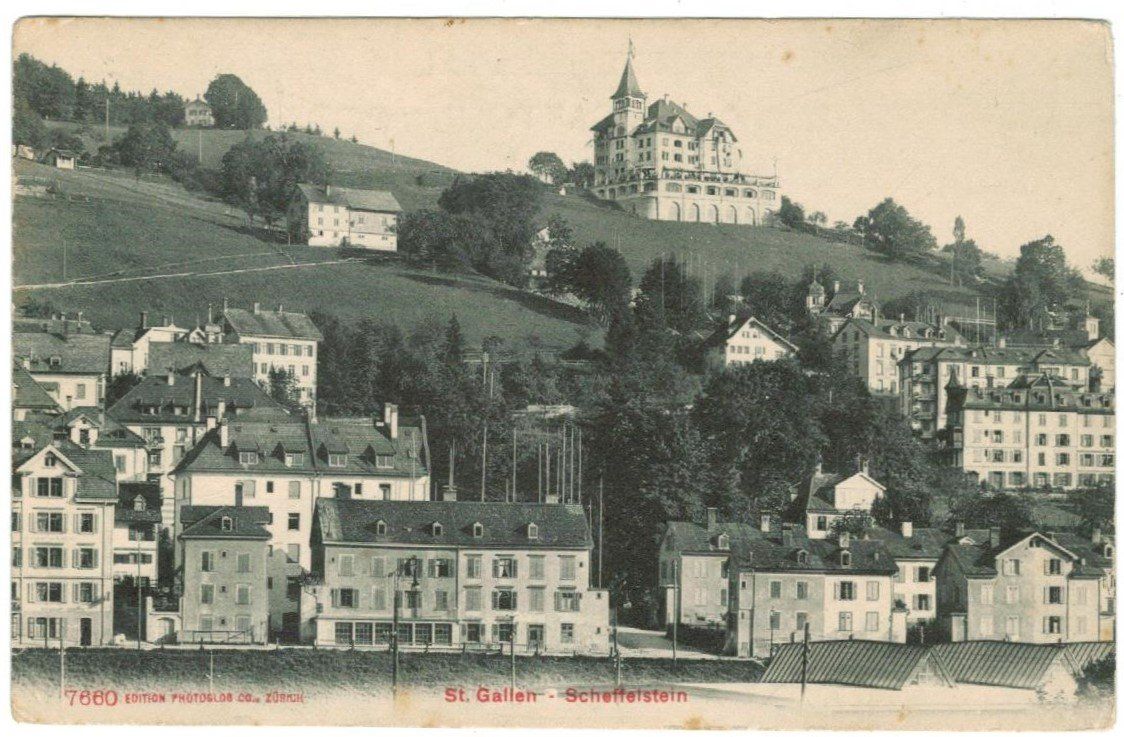 Cartoline postali: AK St. Gallen Scheffelstein – Usato da Zürich venduto da Tolima194