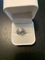 Magnifique bague solitaire - Argent sterling 925 - T 54