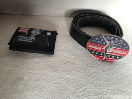 Ceinture avec boucle Michael Jackson et porte-monnaie