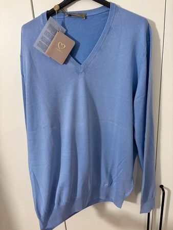 Neuer Pullover Cruciani Feinste Baumwolle 52 XL Luxus
