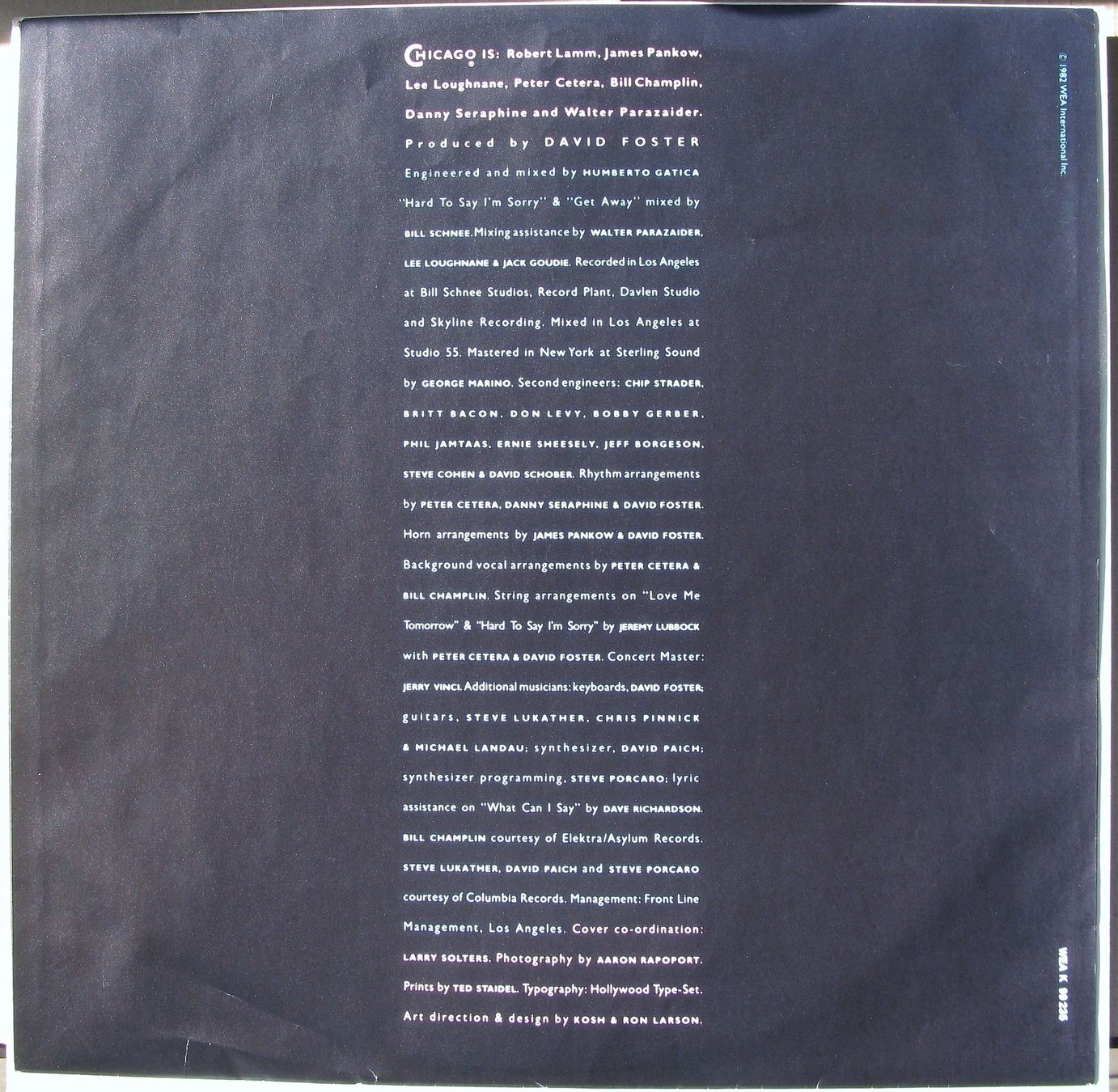 Dischi in vinile: CHICAGO "Chicago 16" LP in VG+ – Usato da Monthey venduto da Pingmub 6