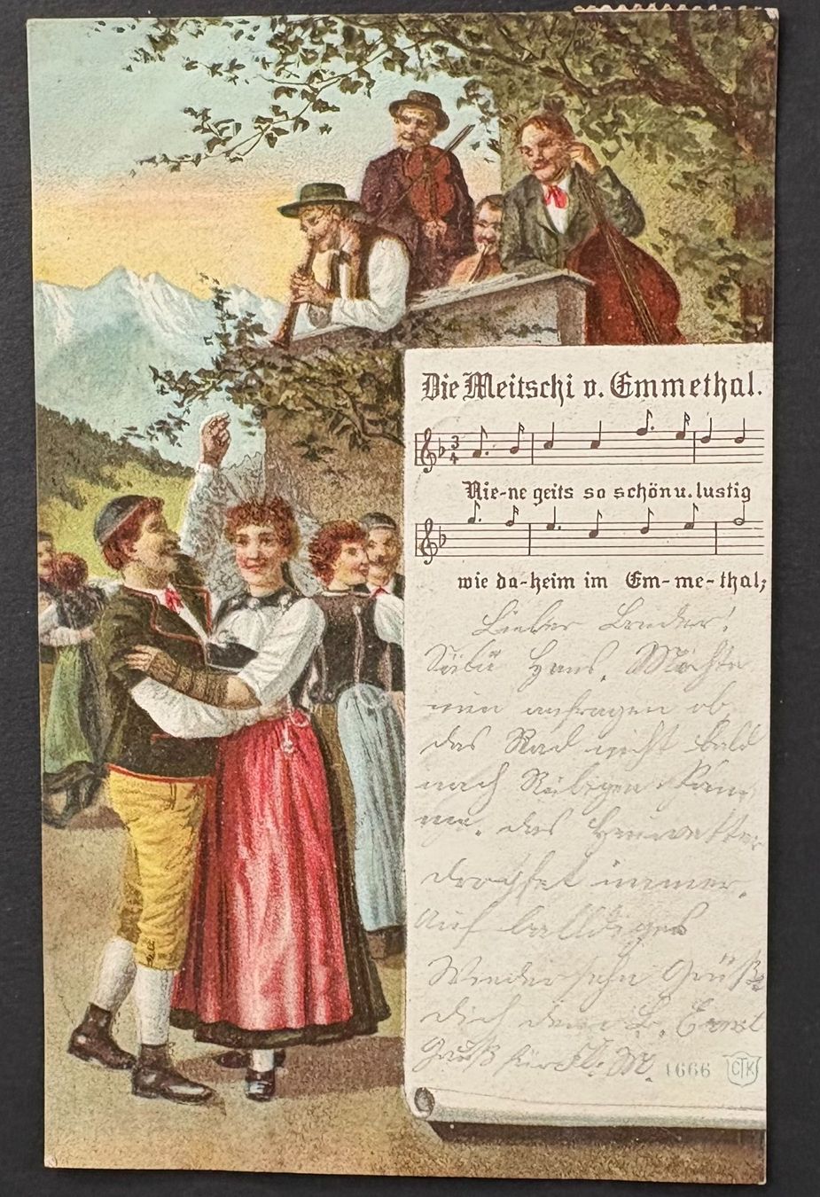 Cartoline postali: ANSICHTSKARTE DIE MEITSCHI V. EMMENTHAL 1905 – Usato da Ostermundigen venduto da Wyatt-Earp