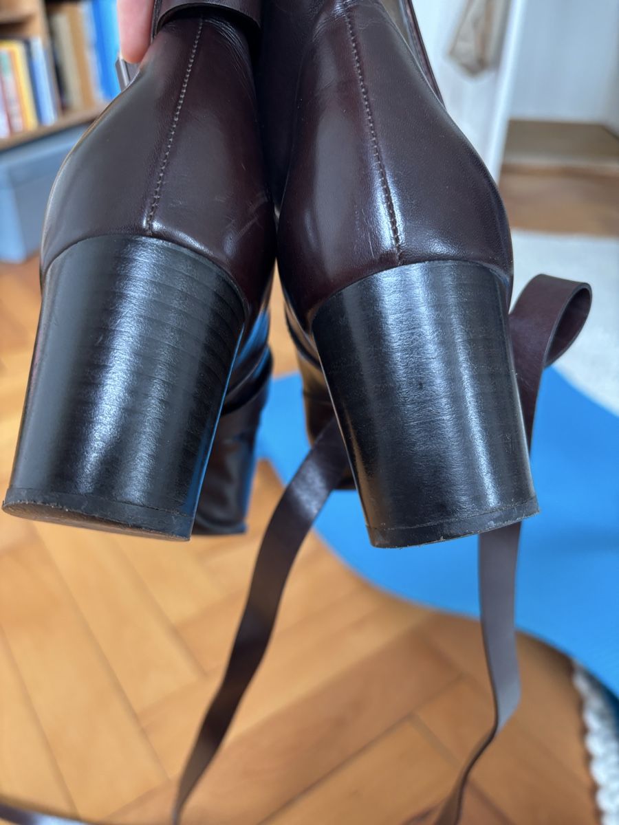 Bally Scarpe da donna: Bally Leather Boots, Chocolate Brown, Size 36.5 – Usato da Basel venduto da amerzli 4