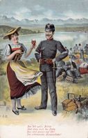 Militärhumor Wein und Militär Herzensdiebe um 1915-20