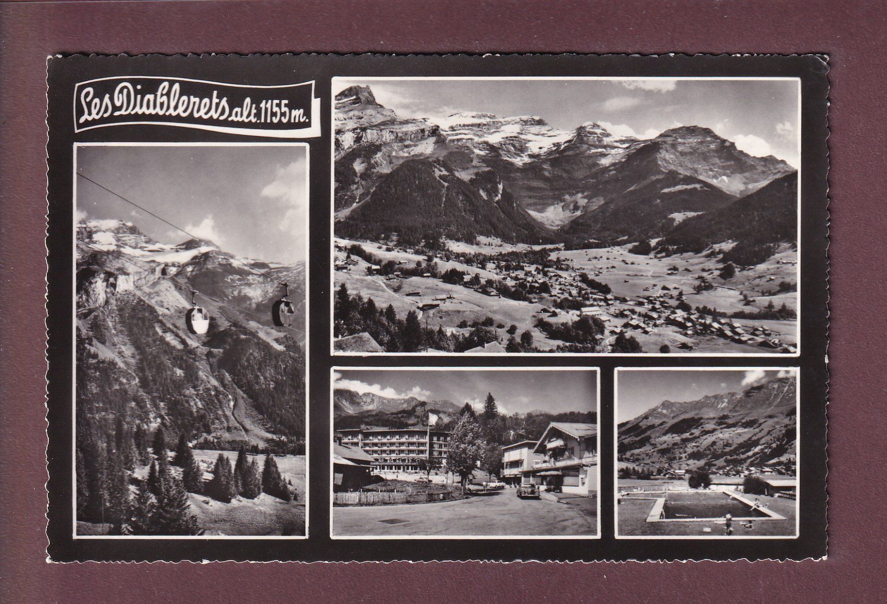 Cartoline postali: LES DIABLERETS - 4 images – Usato da Pully venduto da nicecards