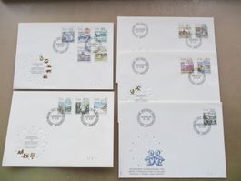 5 Briefe FDC Tierkreiszeichen 1982–86