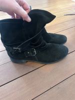 Stiefelten Wildleder schwarz