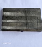 Älteres Schminketui Metall geriffelt 9cm x 6cm gebraucht