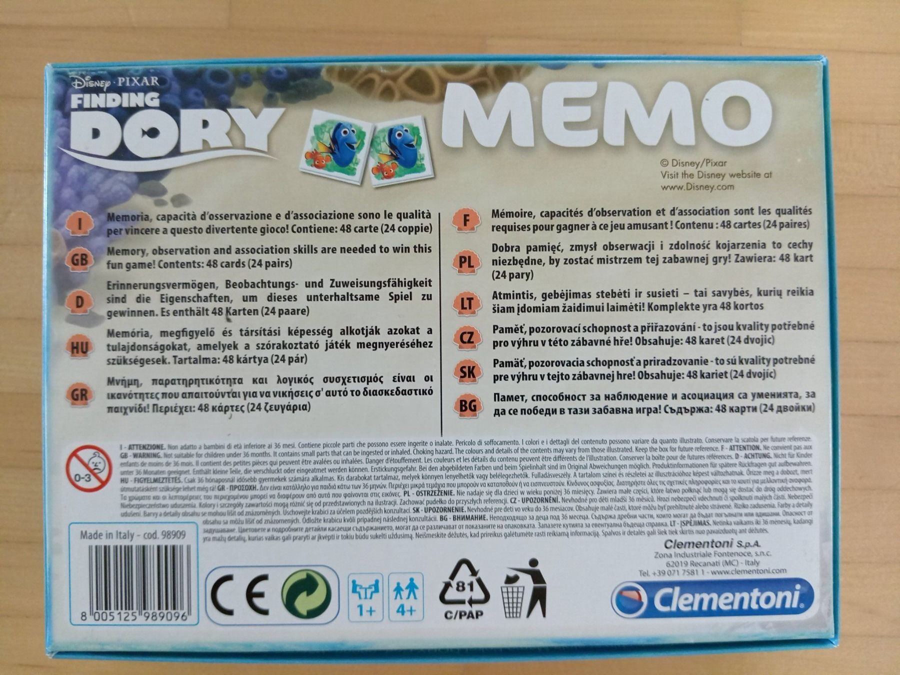 Disney Giochi: Findet Dory Memory 48 Karten – Nuovo (secondo la descrizione) da Goldach venduto da Stricklinger 1