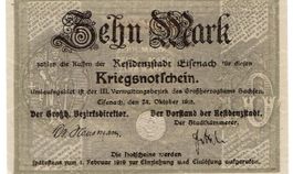 Eisenach 10 Mark 24.10.1918 VZ++-UNZ