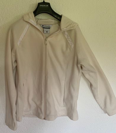 Fleecejacke Columbia, mit Kapuze, winterweiss L