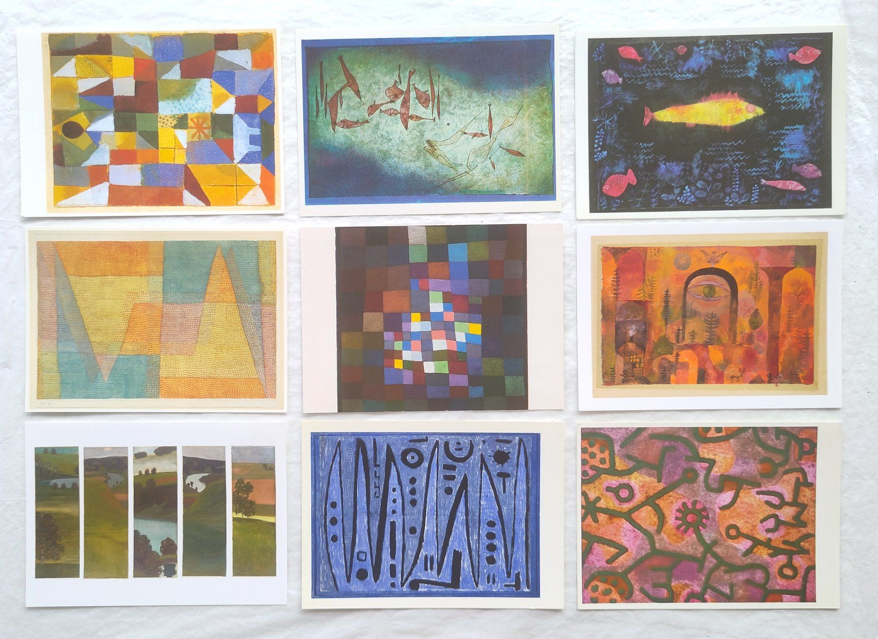 Cartoline postali: 26 AK mit Kunst von PAUL KLEE – Usato da Pfäffikon ZH venduto da rabali 1